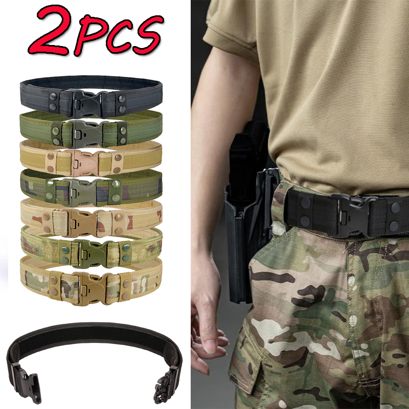 Tactical Combat Belt Quick Release Buckle - Camouflage Taktischer Gürtel für Herren, Schnellverschluss,