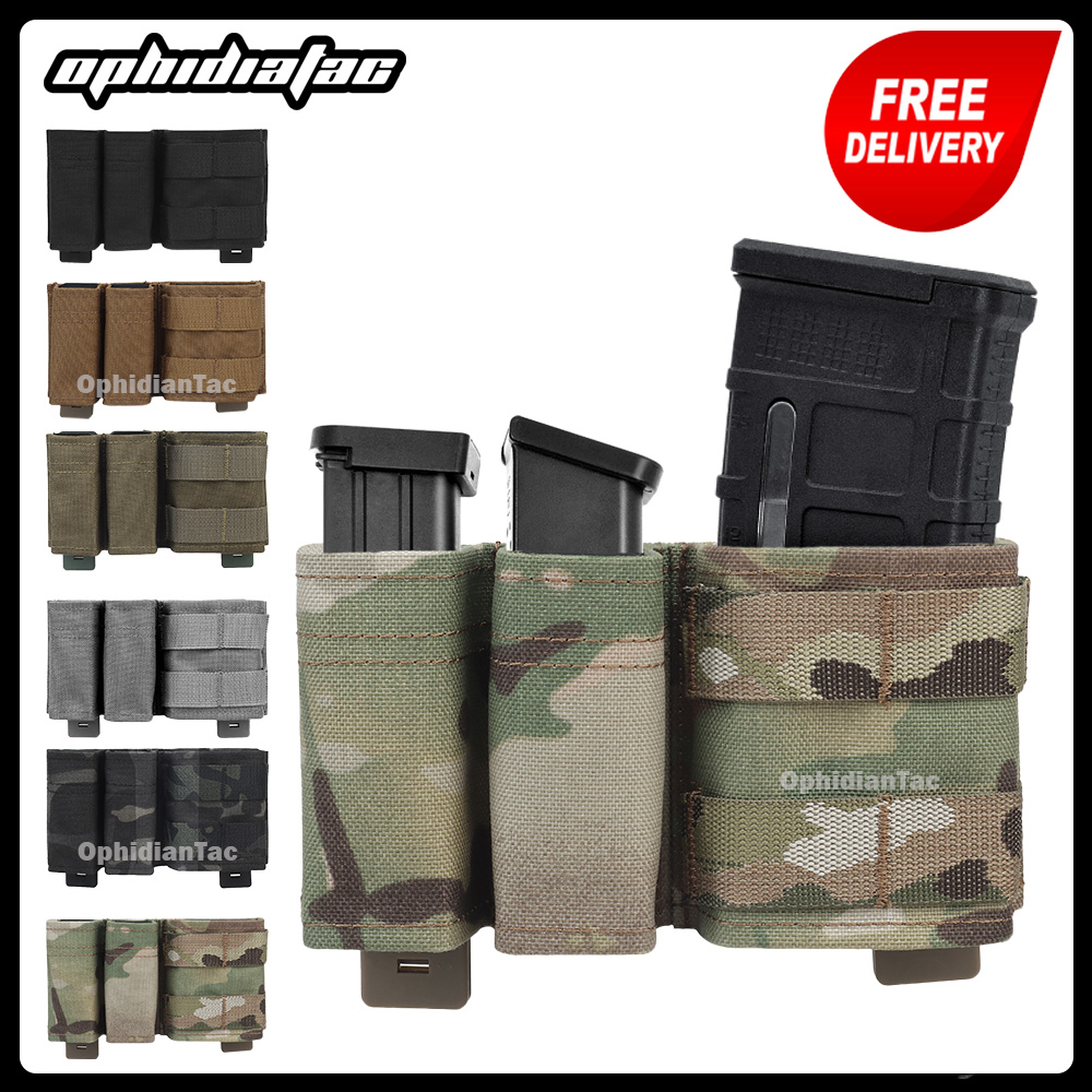 Molle Mag Pouch Double Magazine 5.56 9Mm - Doppelte Dump-Tasche, Taschenlampenholster für 9 mm