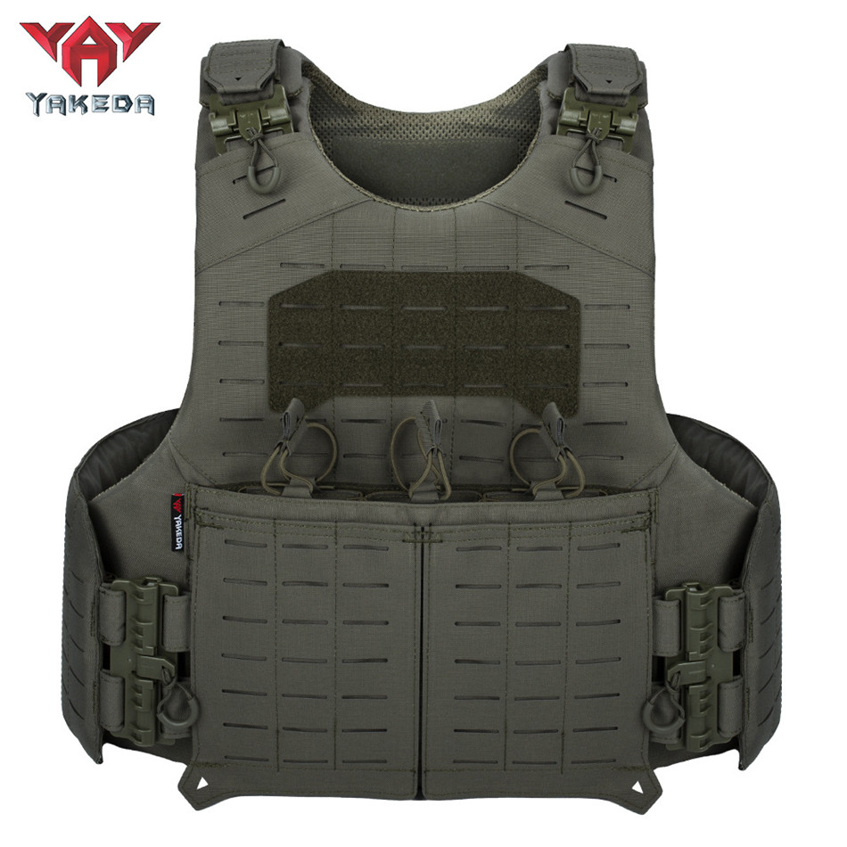 Tactical Plate Carrier Vest Quick Release - YAKEDA 500D Nylon Schnellverschluss Jagd Airsoft