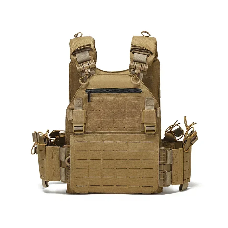 Tactical Plate Carrier Vest Quick Release - J3 Schnellverschluss-Taktikweste, Jagdweste für Herren, Plattenträger,