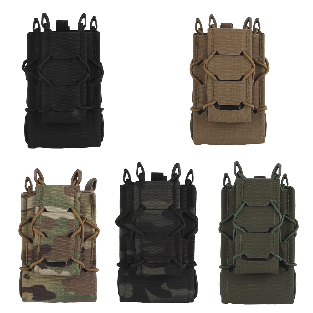 Molle Mag Pouch Double Magazine 5.56 9Mm - 5,56 + 9 mm Doppel-Magazintasche Tiger