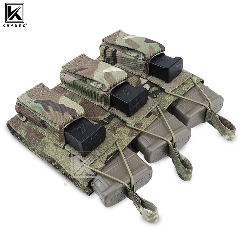Molle Mag Pouch Double Magazine 5.56 9Mm - KRYDEX Taktische 9mm 5,56 M4 M16