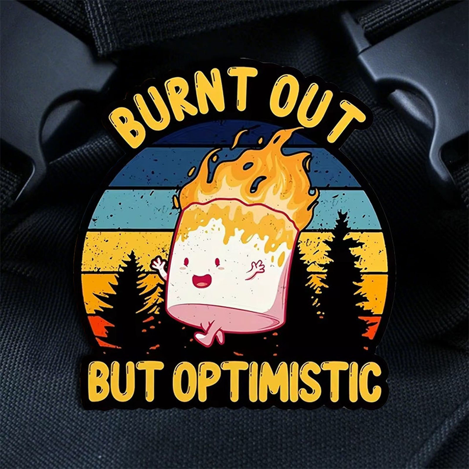 Ausgebrannte, aber optimistisc – Patch Morale Tactical Military Hook Loop Bewertung und Preis