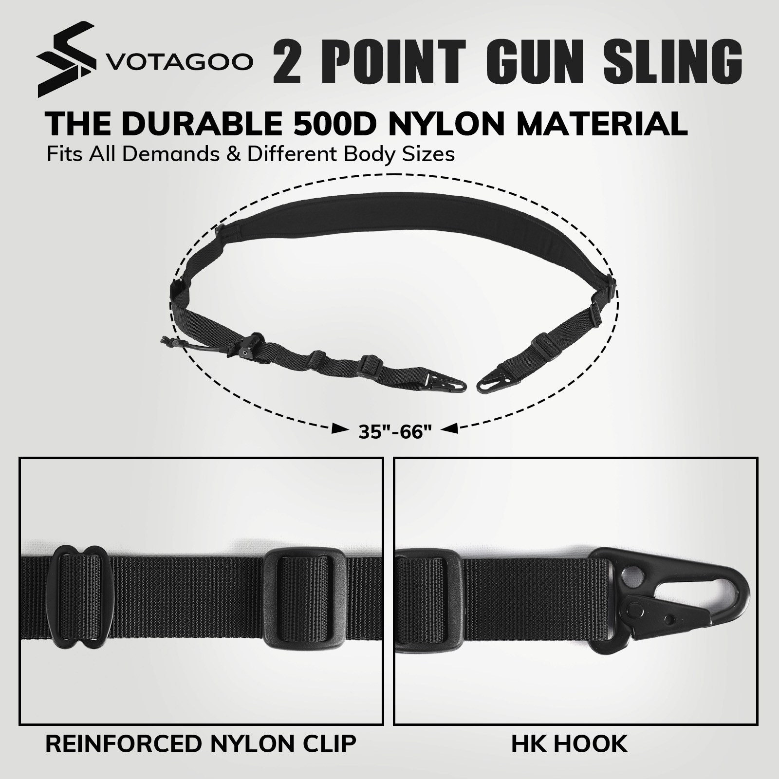 VOTAGOO Taktischer 2-Punkt-Gew – Tactical Sling 2 Point Quick Adjust Rifle Bewertung und Preis