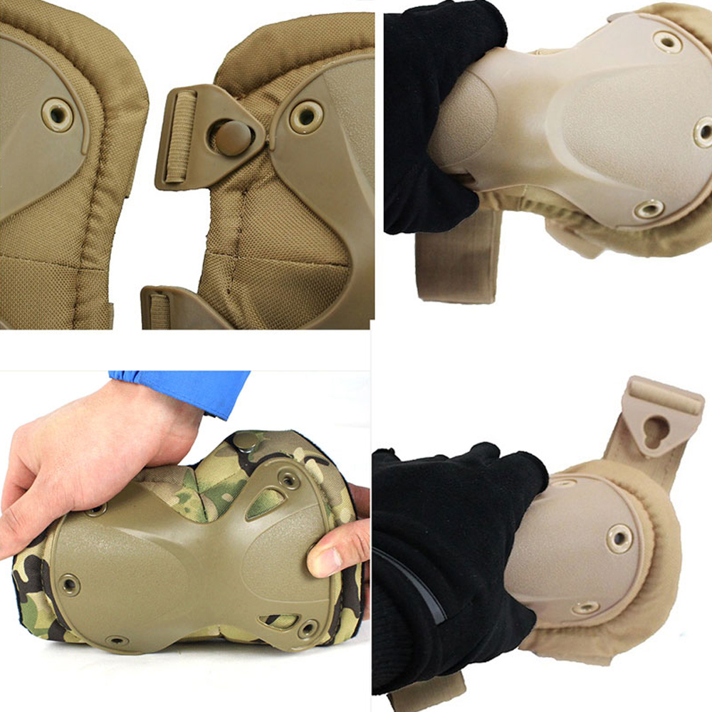 4-teiliges taktisches Knie- un – Combat Knee Pads Elbow Pads Set Military Bewertung und Preis